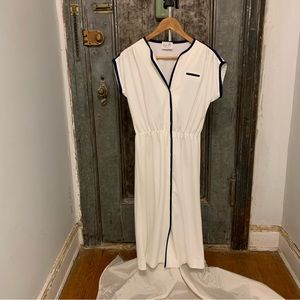 Small Medium  Vintage 70s 80s Leslie Fay Original short sleeve nautical preppy